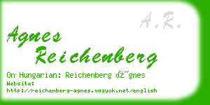 agnes reichenberg business card